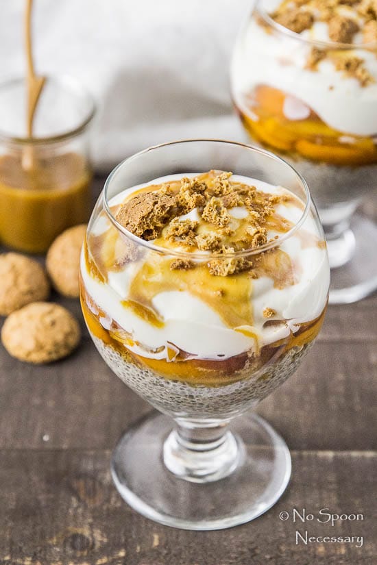Amaretto Peaches & Cream Chia Pudding Trifle - No Spoon Necessary