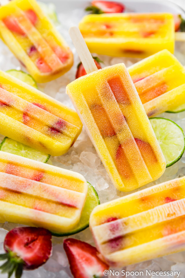 Healthy Strawberry Mango Popsicles - The Clean Eating Couple