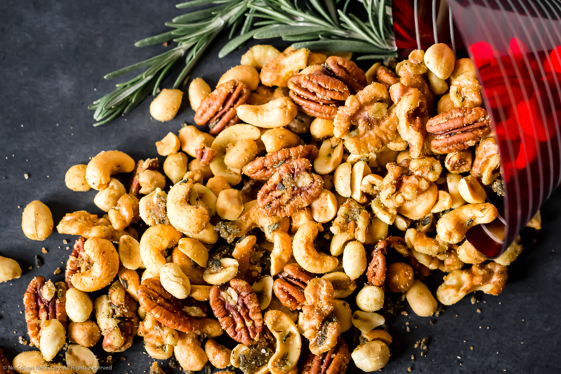 Sweet & Savory Roasted Party Nuts - The Delicious Crescent