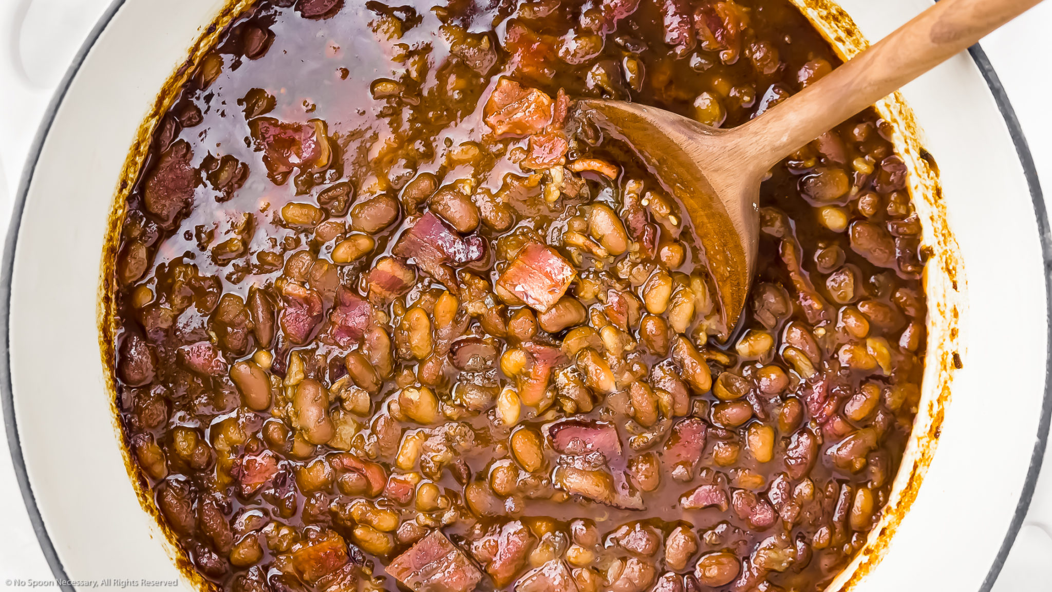 Smoked Baked Beans with Brown Sugar and Bacon - Hey Grill, Hey