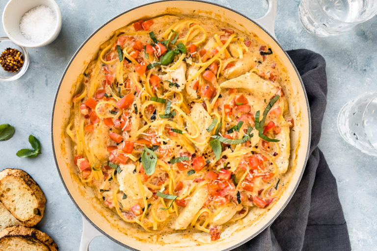 Chicken Margherita Pasta (One Pot Recipe!) - No Spoon Necessary