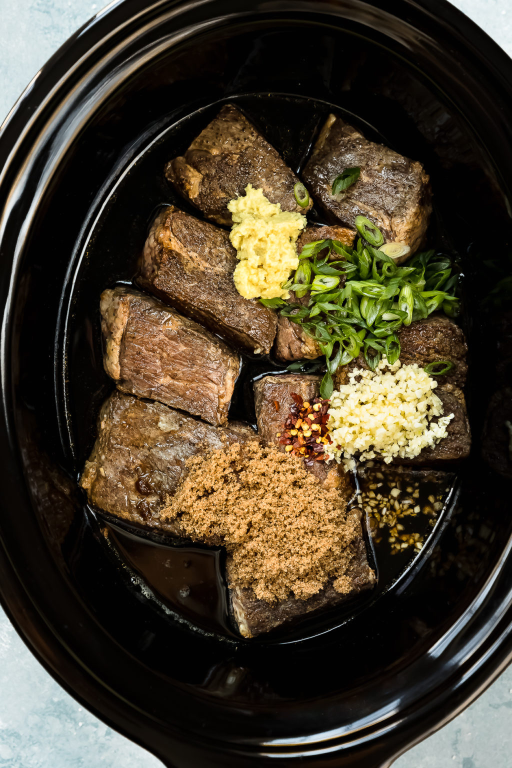 Korean Beef Short Ribs (Slow Cooker Recipe) - No Spoon Necessary