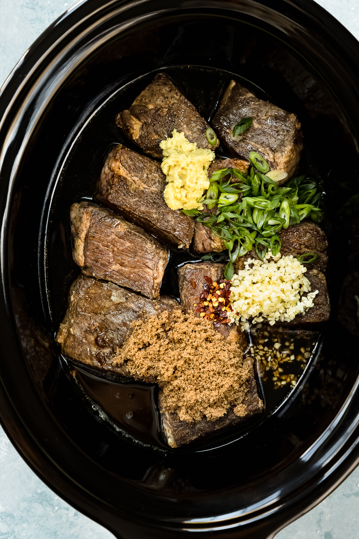 Korean Beef Short Ribs (Slow Cooker Recipe) - No Spoon Necessary
