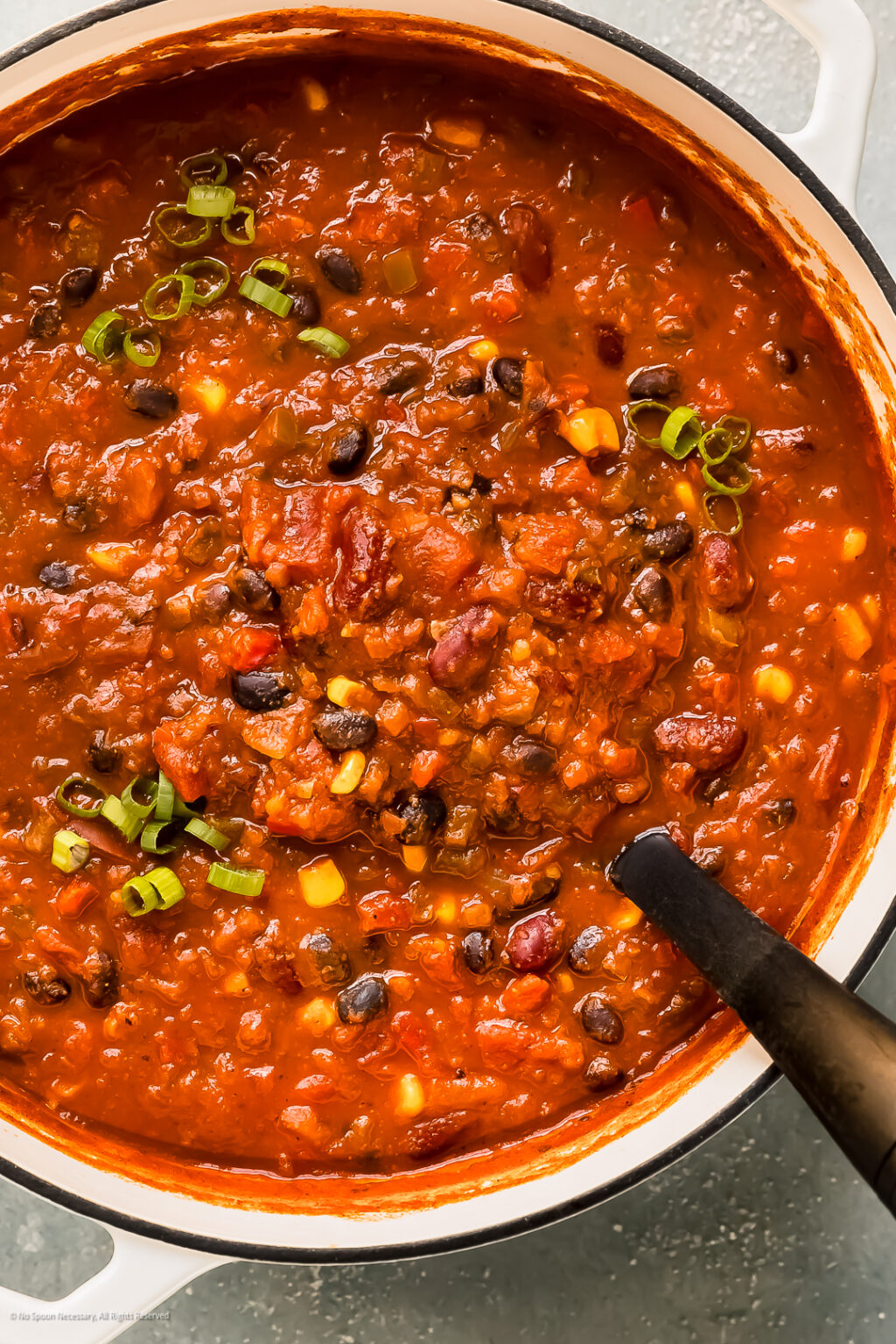 Vegetarian 3 Bean Chili: Hearty, Flavorful, and Easy to Make - No Spoon ...