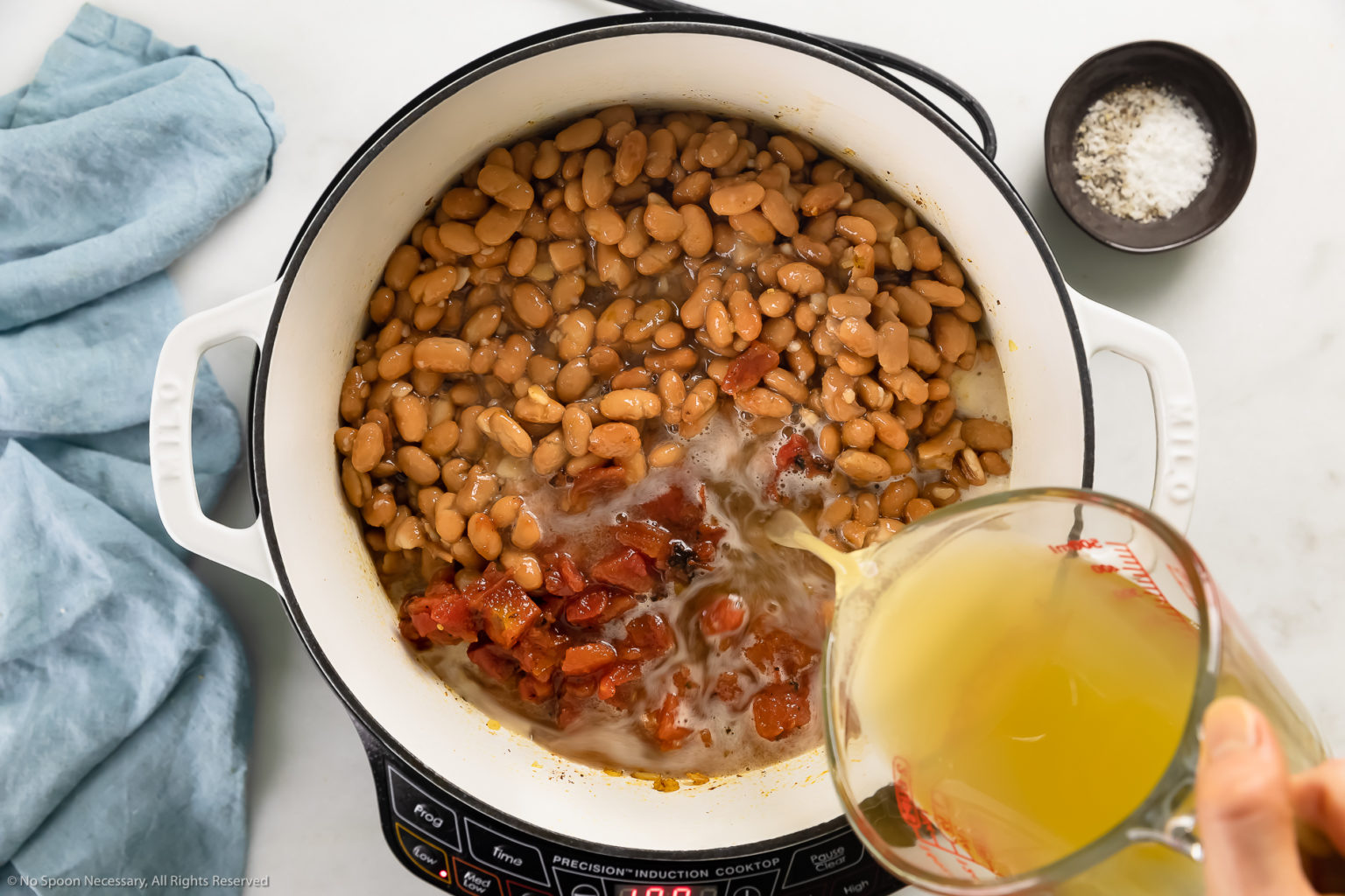 Easy Charro Beans (Mexican Pinto Beans) - No Spoon Necessary