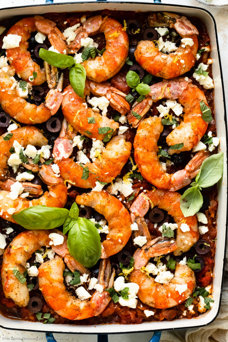 Shrimp Saganaki - Greek Baked Shrimp Recipe - No Spoon Necessary