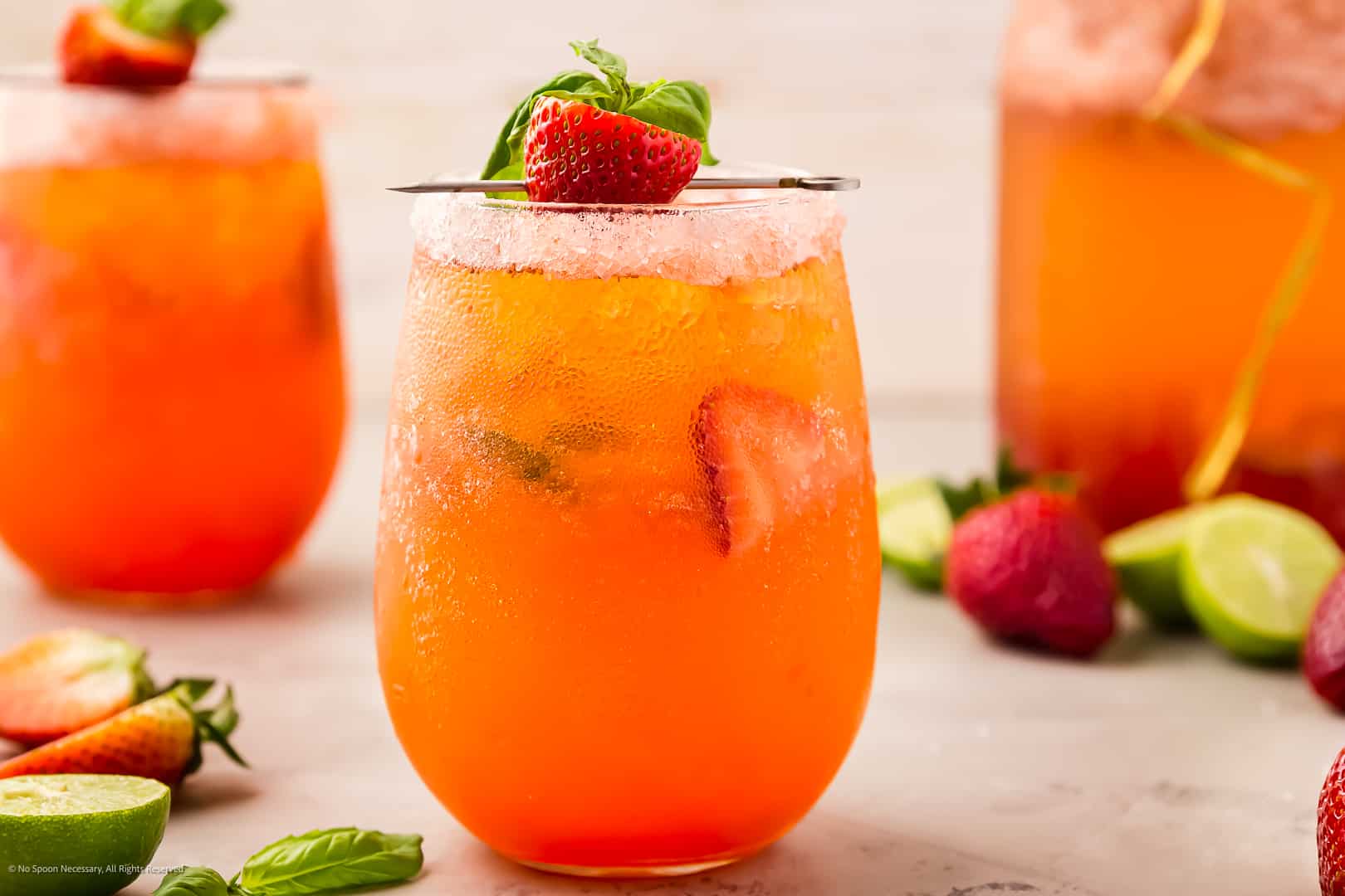 Strawberry Cocktail with Basil
