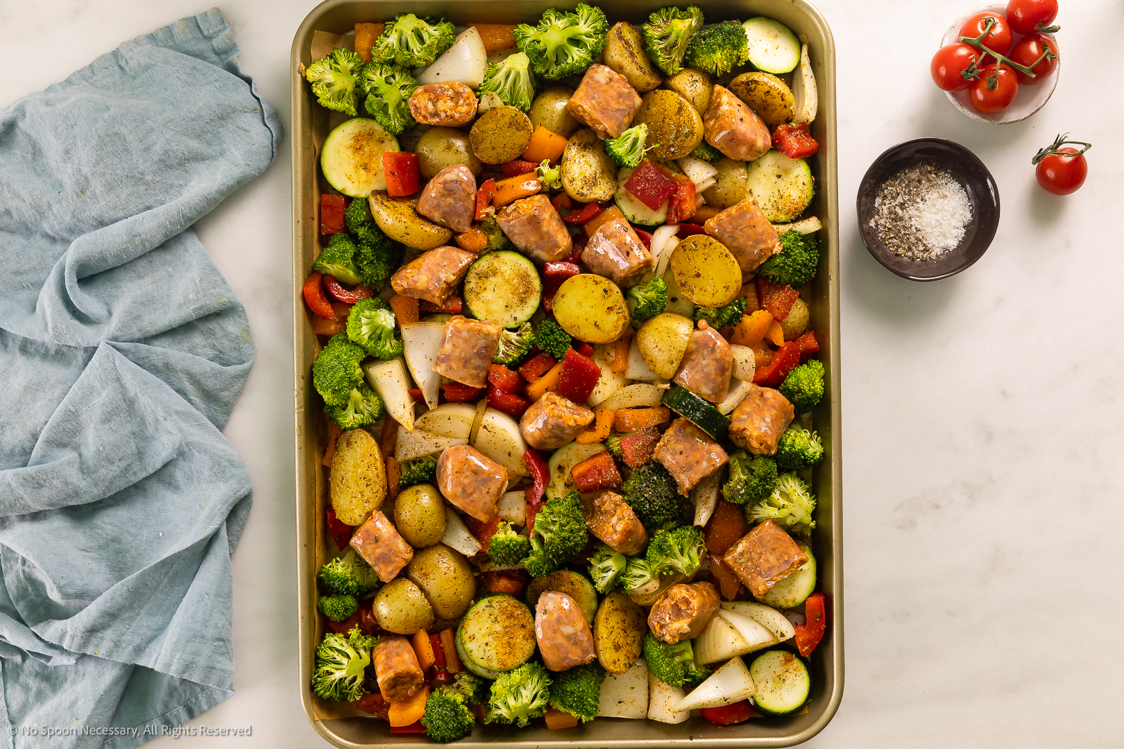 Sheet-Pan Sausage and Vegetables - Once Upon a Chef