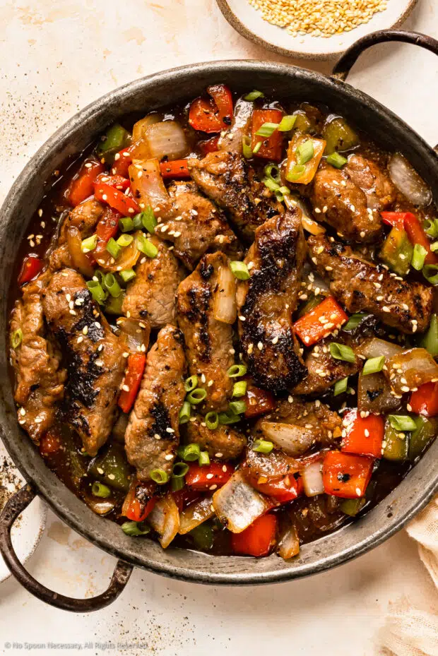 Chinese Pepper Steak with Onions - No Spoon Necessary