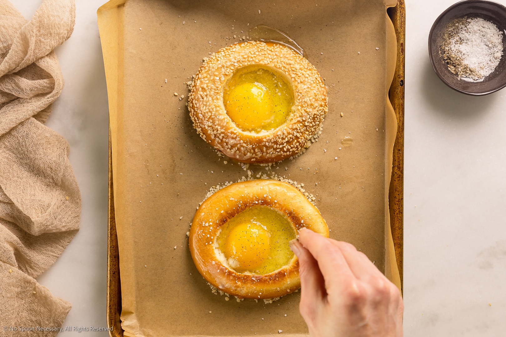 Bagel Eggs in a Hole - No Spoon Necessary